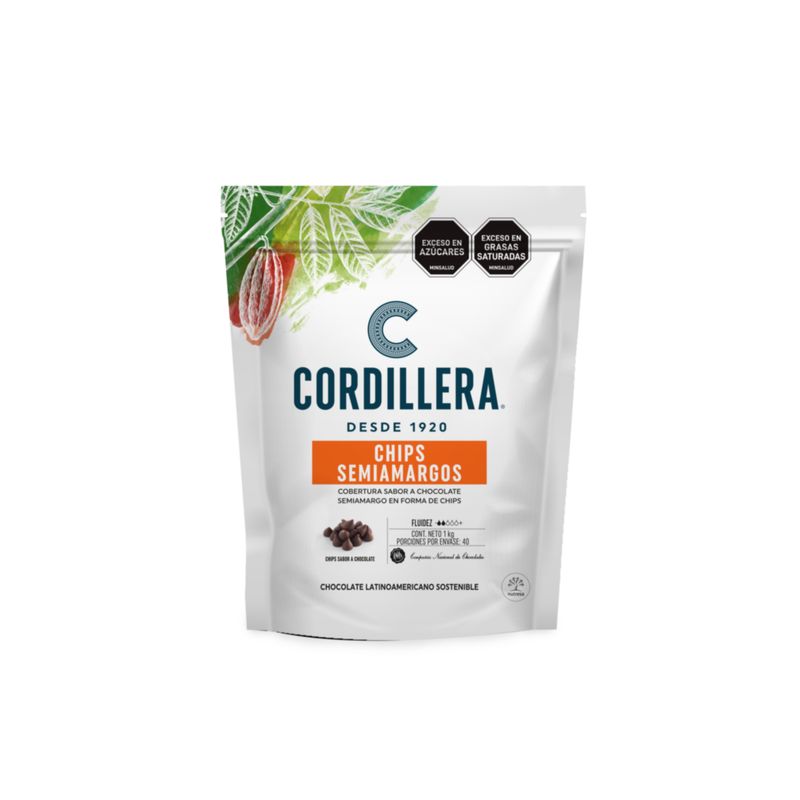 CORDILLERA - Chips de Chocolate  Semiamargos
