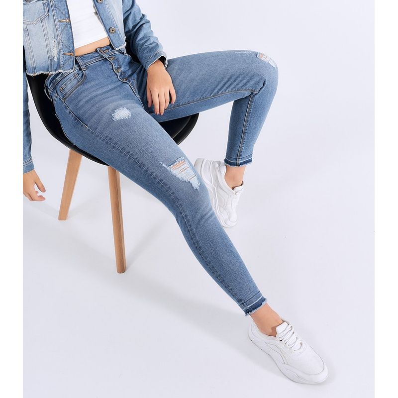 UNSER - Jean con Rotos Para Mujer Unser