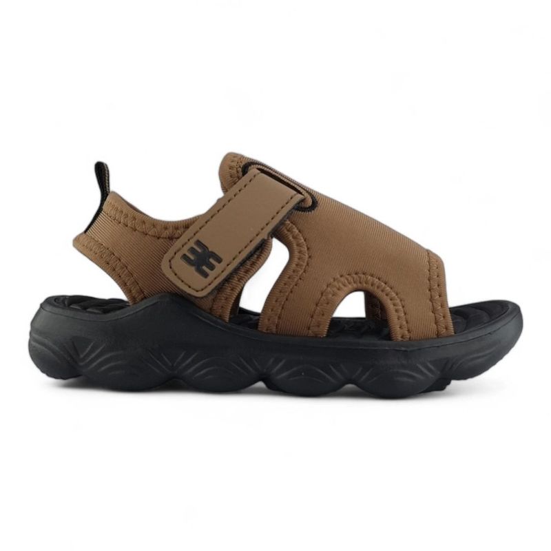 TITINOS - Sandalia Niña Velcro Playera Café Titinos