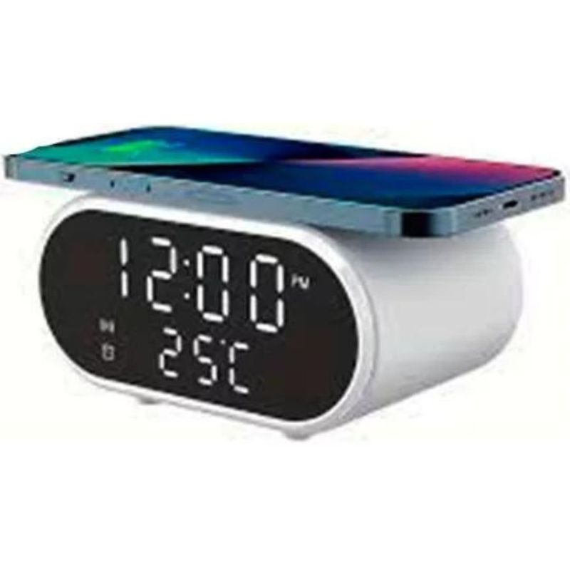 MAZUGI - Reloj Despertador Cargador Inalámbrico Termómetro Rápida