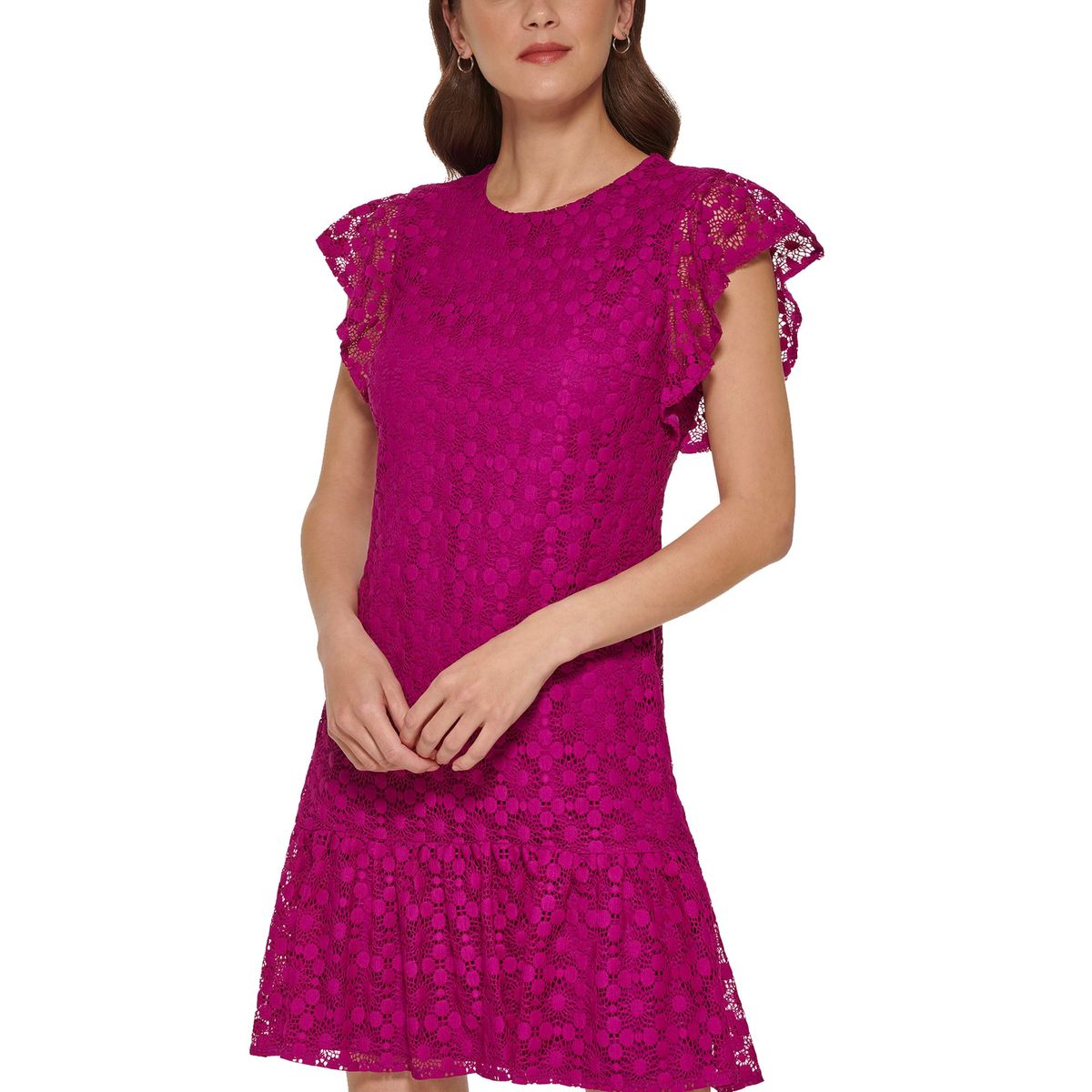 DKNY - Vestido Original DKNY Elegante Morado Para Mujer