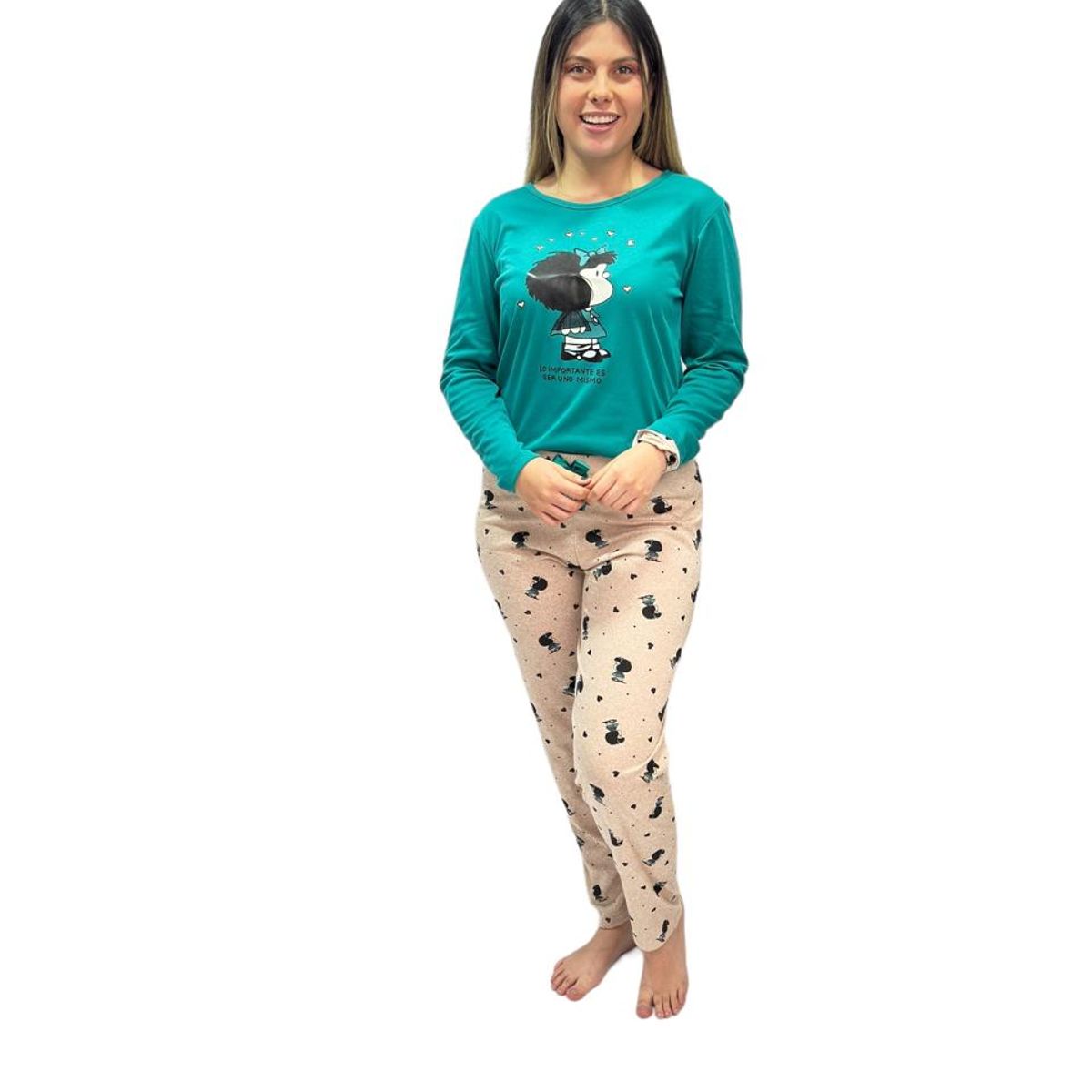 EMPIJAMADAS - Pijama mujer pantalon largo y camisa manga larga