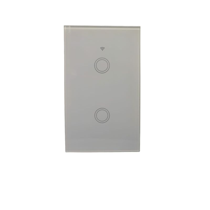 GENERICO - Interruptor Switch Smart Wifi Tactil Alexa Google 2 Canales Blanco