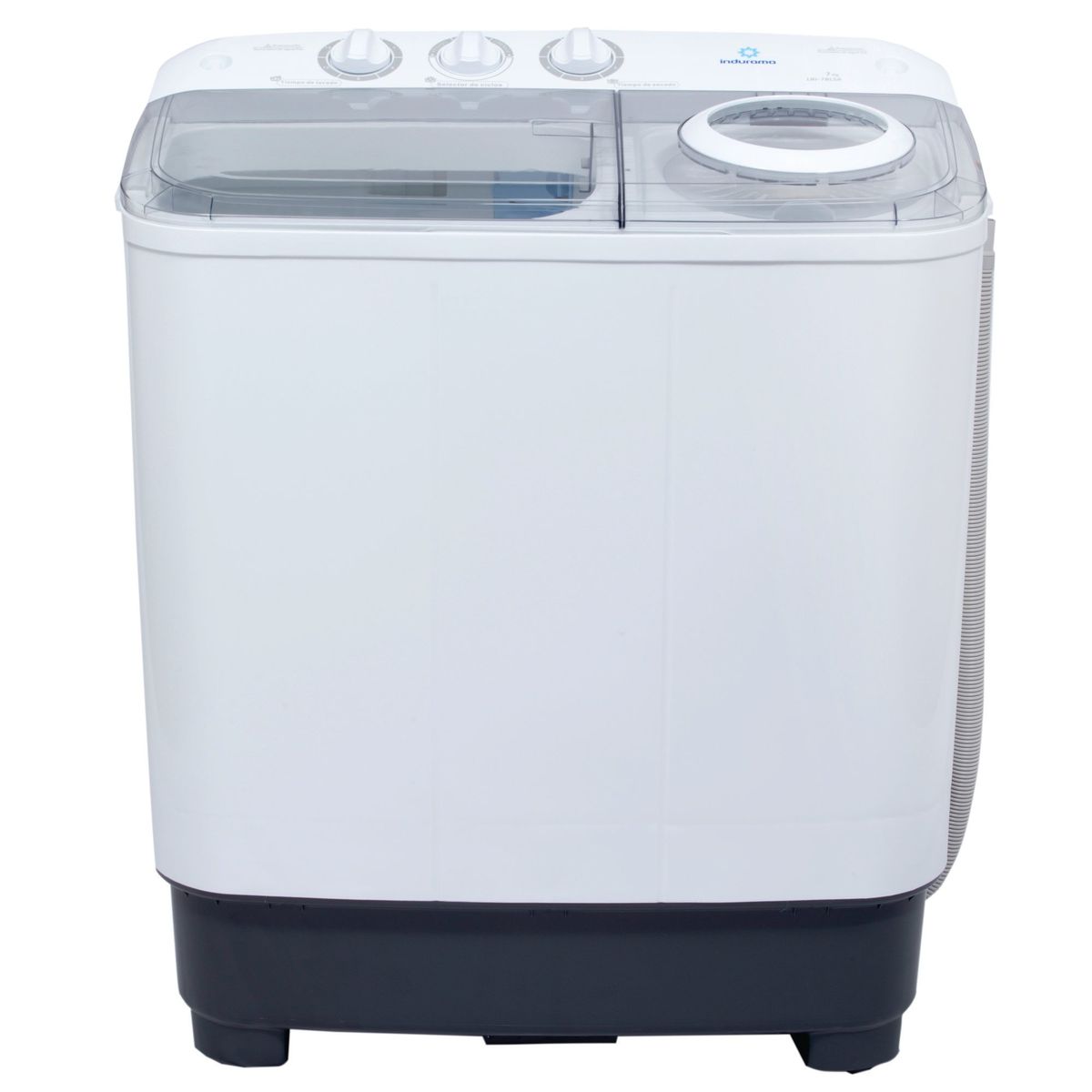 INDURAMA - Lavadora Indurama LRI-7BLSA 7Kg/15Lb Blanca Semiautomatica
