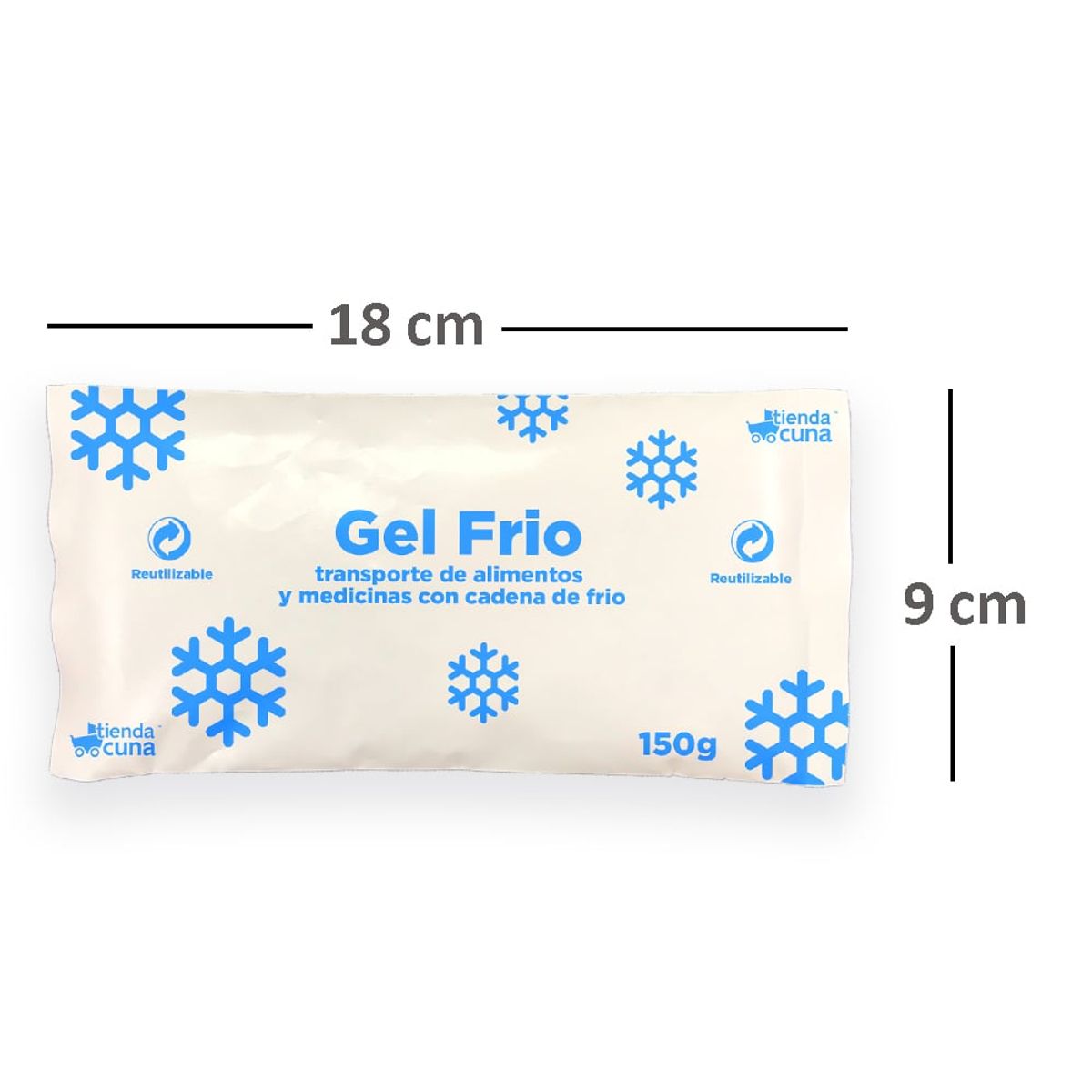 GENERICO - Gel frio refrigerante bolsa pila 150 gr x 4 unidades