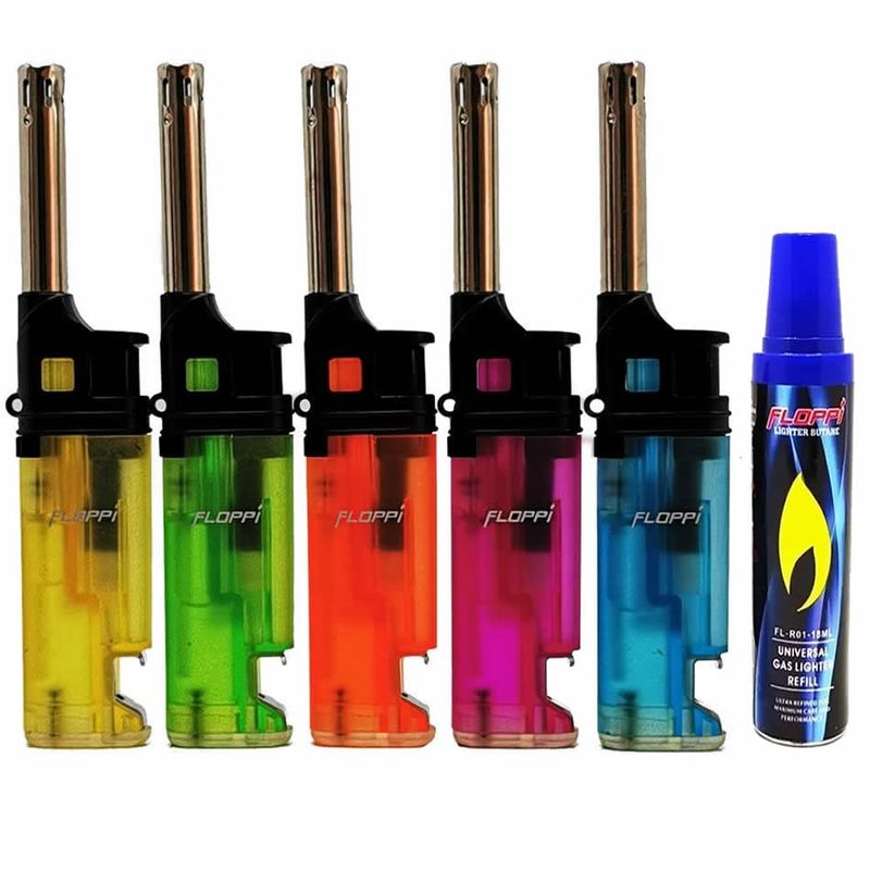 GENERICO - Encendedor Briquet Mechero Destapador + 1 Recarga Butano