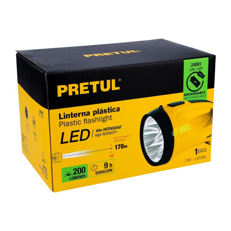 PRETUL - LINTERNA 5 LED 200 LM REFLECTORA PRETUL 24091