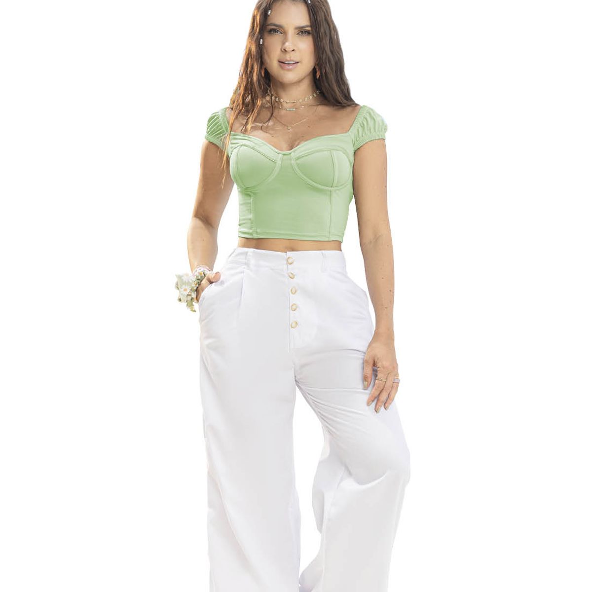 ATYPICAL - Pantalón Mujer Blanco Atypical 1496