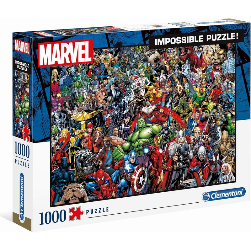 CLEMENTONI - Rompecabezas 1000 Piezas Desafío De Superhéroes Marvel