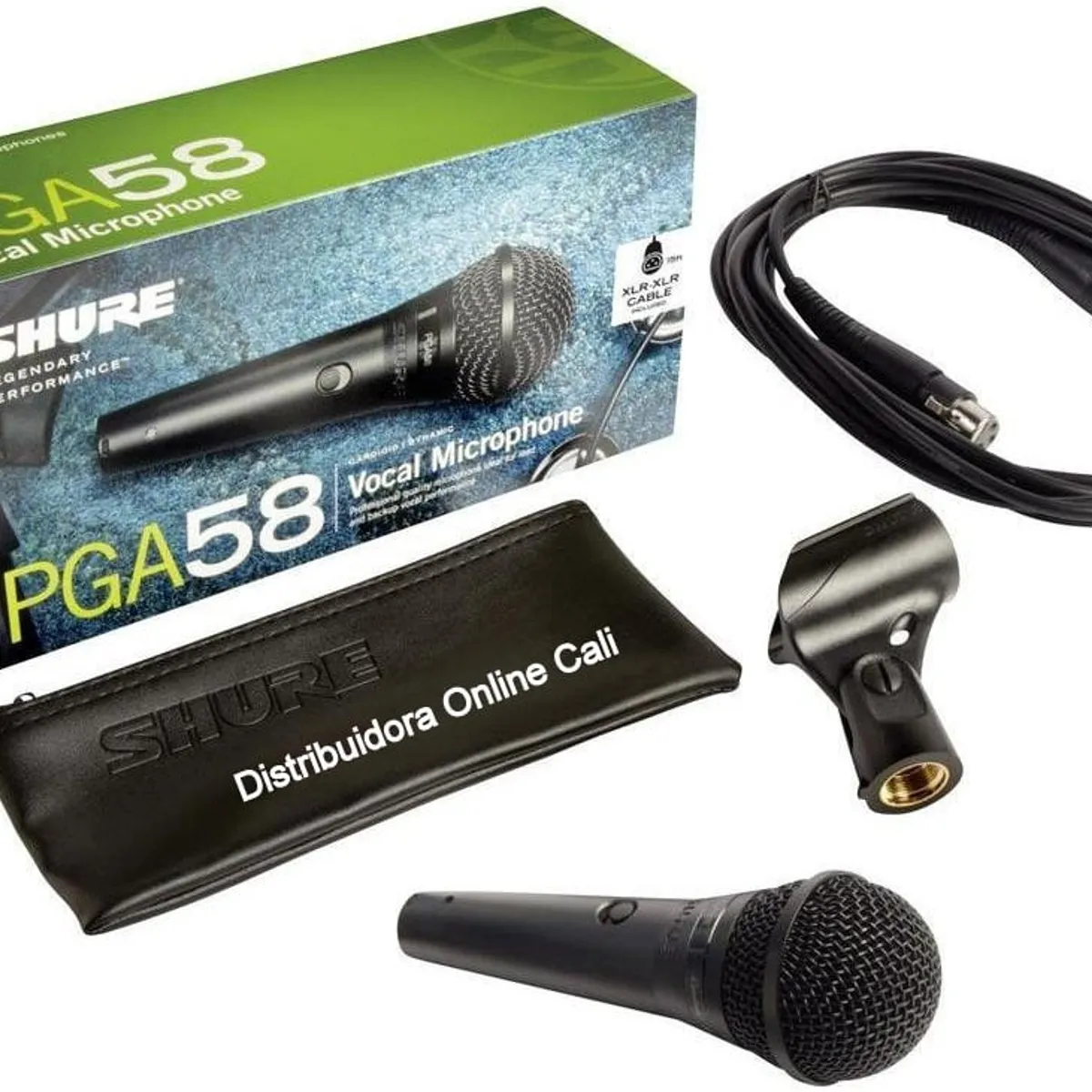 SHURE - Microfono Shure Alámbrico Pga58 Vocal Dinamico Estuche