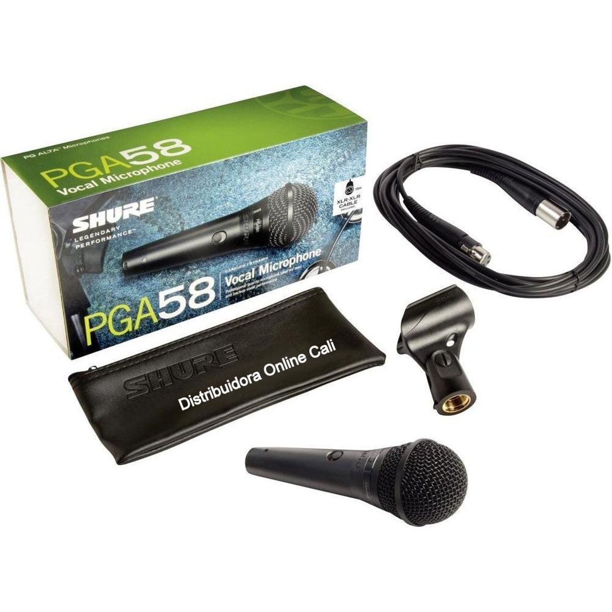 SHURE - Microfono Shure Alámbrico Pga58 Vocal Dinamico Estuche