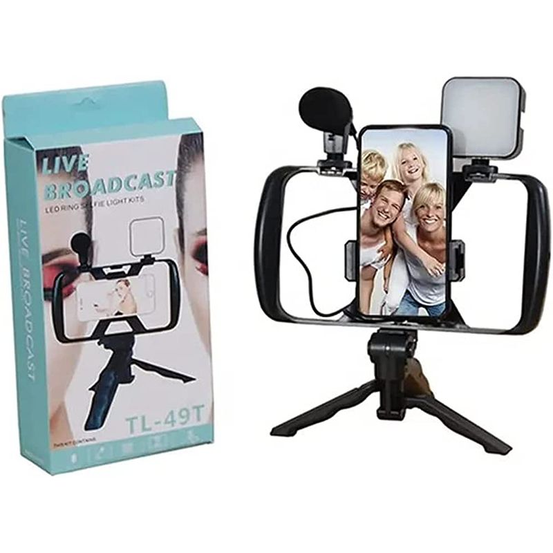 SUAVESTAR - Estabilizador Kit De Soporte De Fotografia Celular Micrófono