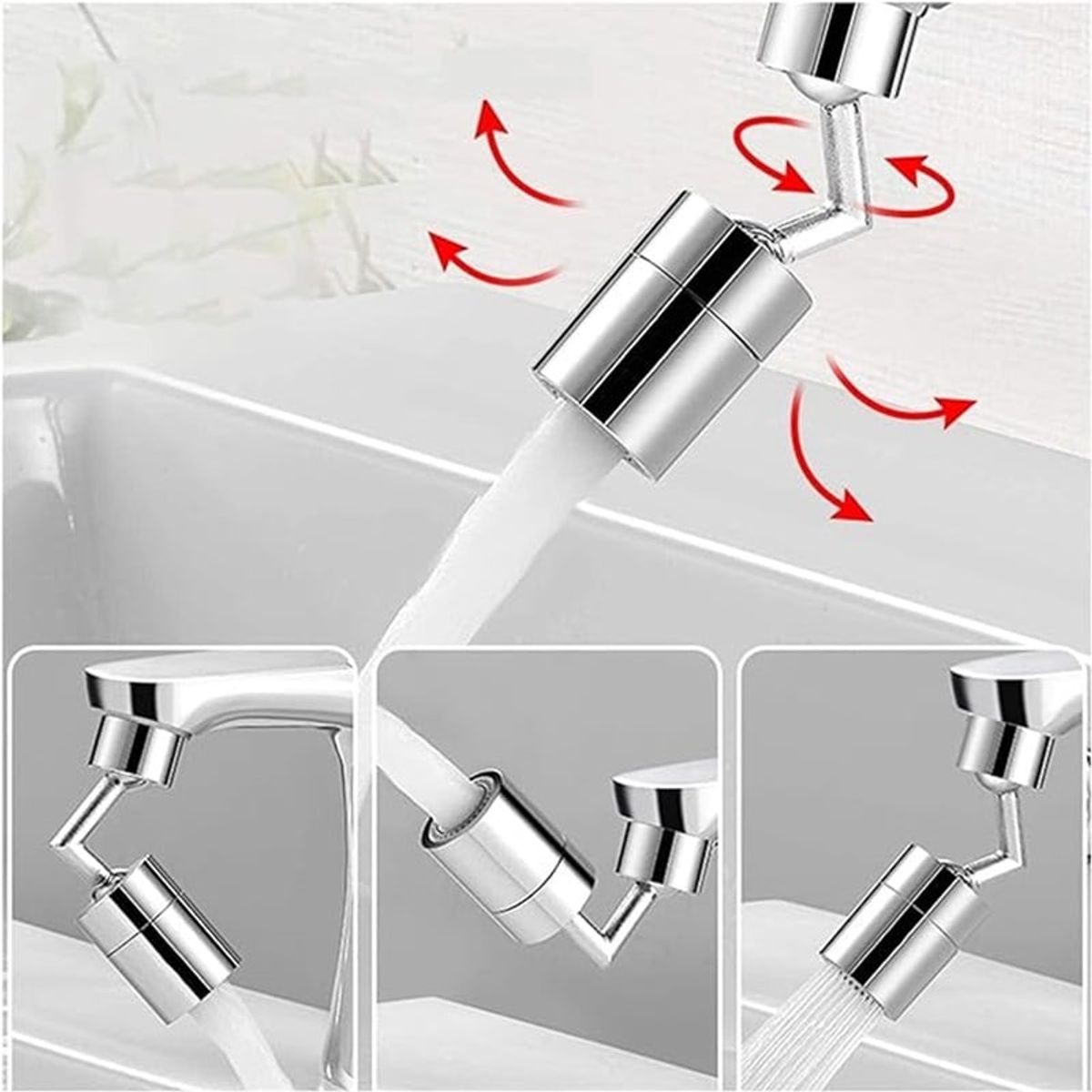 GENERICO - Ahorrador Agua Giratorio Extensor Para Grifo