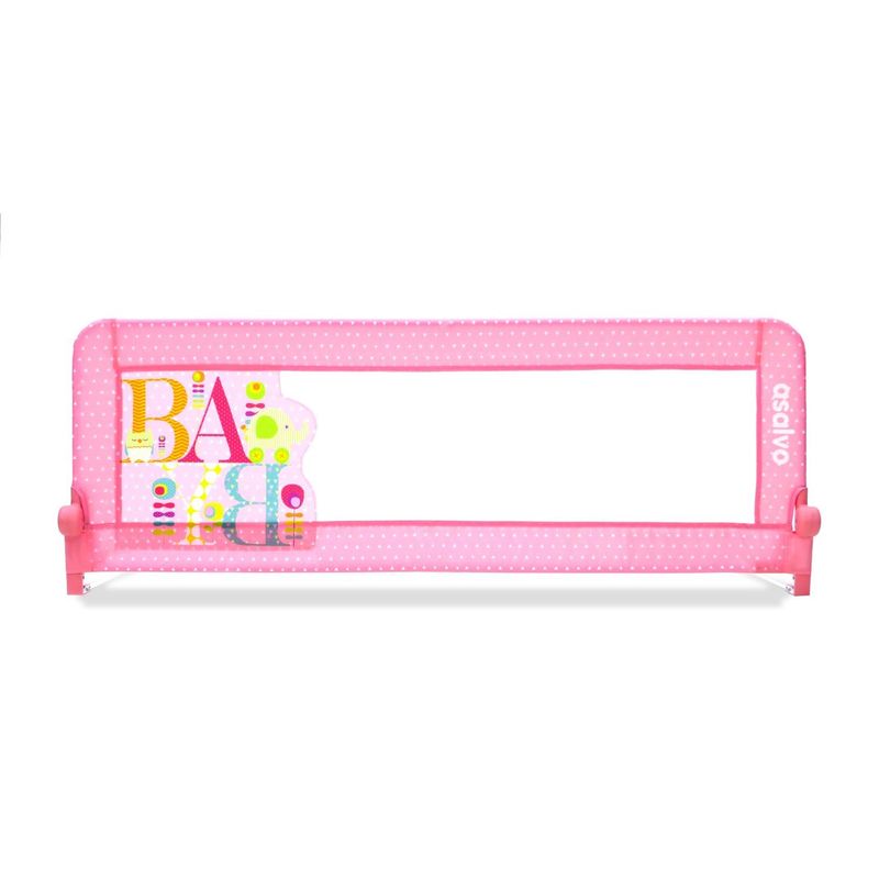 ASALVO - Baranda  De Seguridad Para Cama De Bebes Niños 2 En 1 Baby Rosa