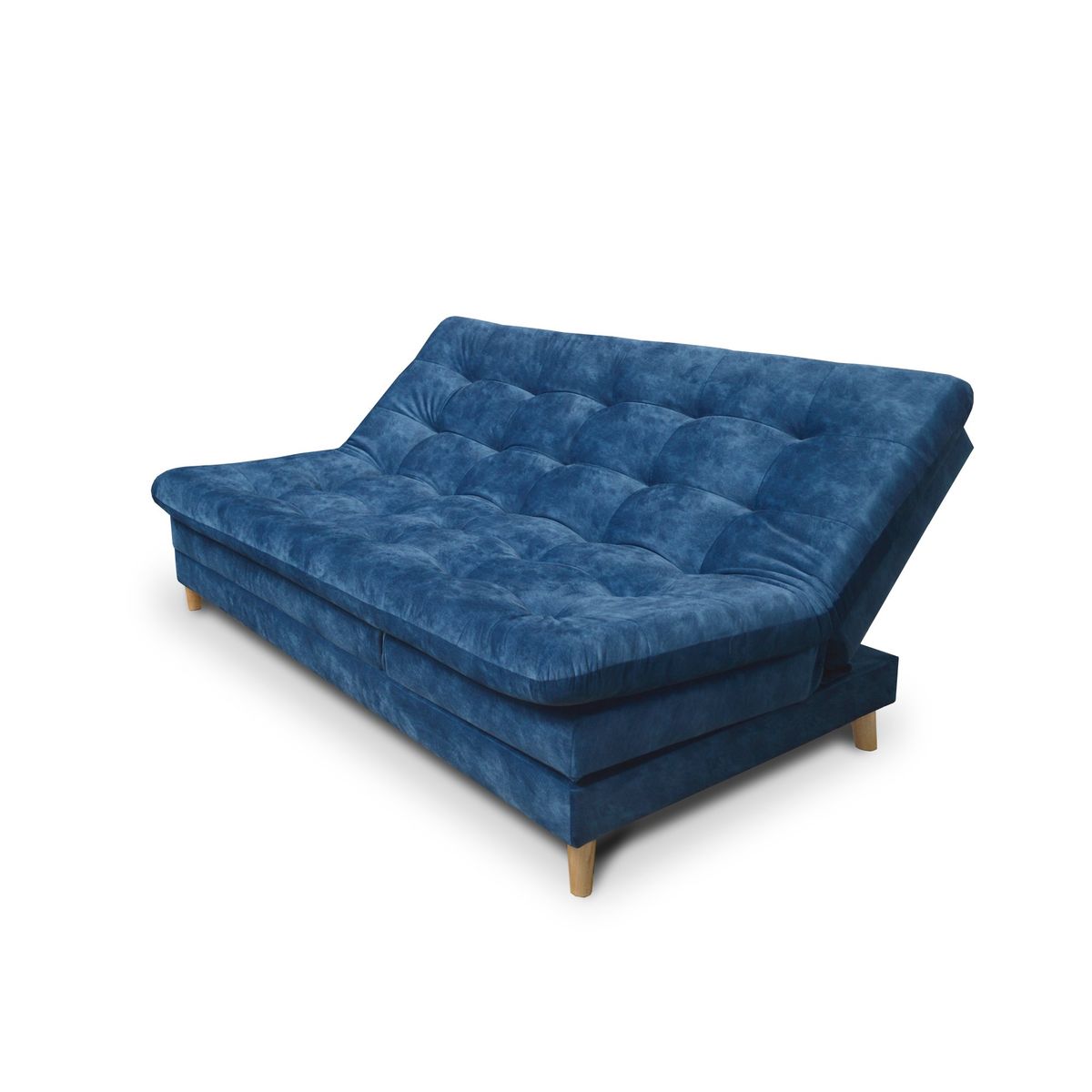 MUEBLES ONLINE - Sofa cama 5 posiciones Agassi Tela Azul - Incluye cojines