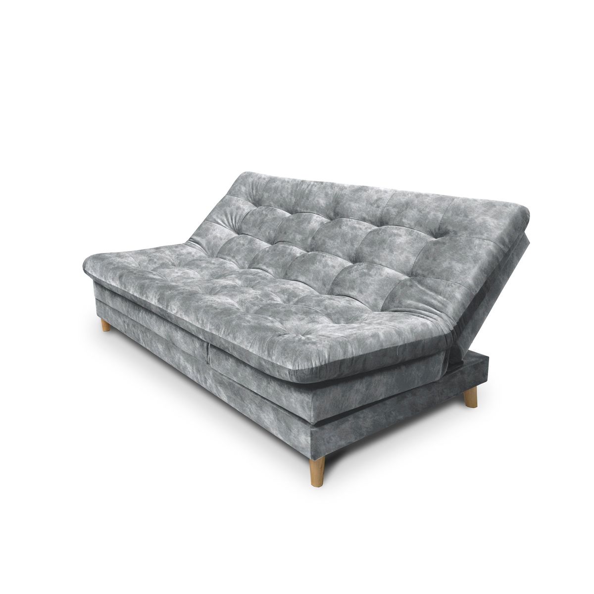 MUEBLES ONLINE - Sofa cama 5 posiciones Agassi Tela Gris - Incluye cojines