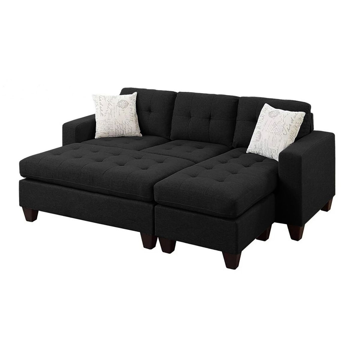 GENERICO - SALA MODERNA GÉNOVA ECOCUERO NEGRO