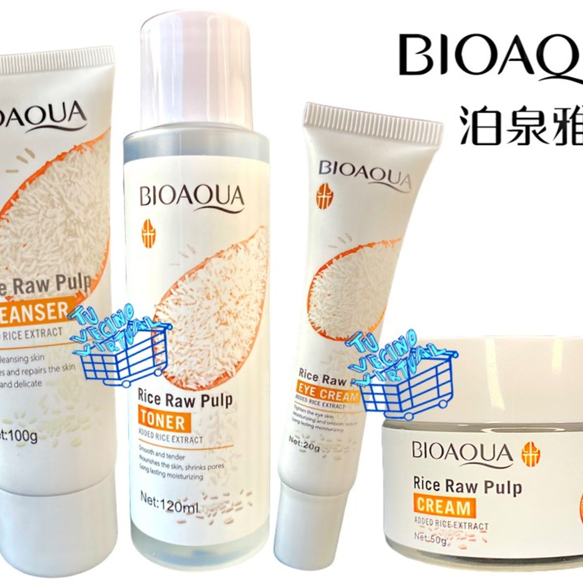 BIOAQUA - Jabon Bioaqua Arroz Kit X 4