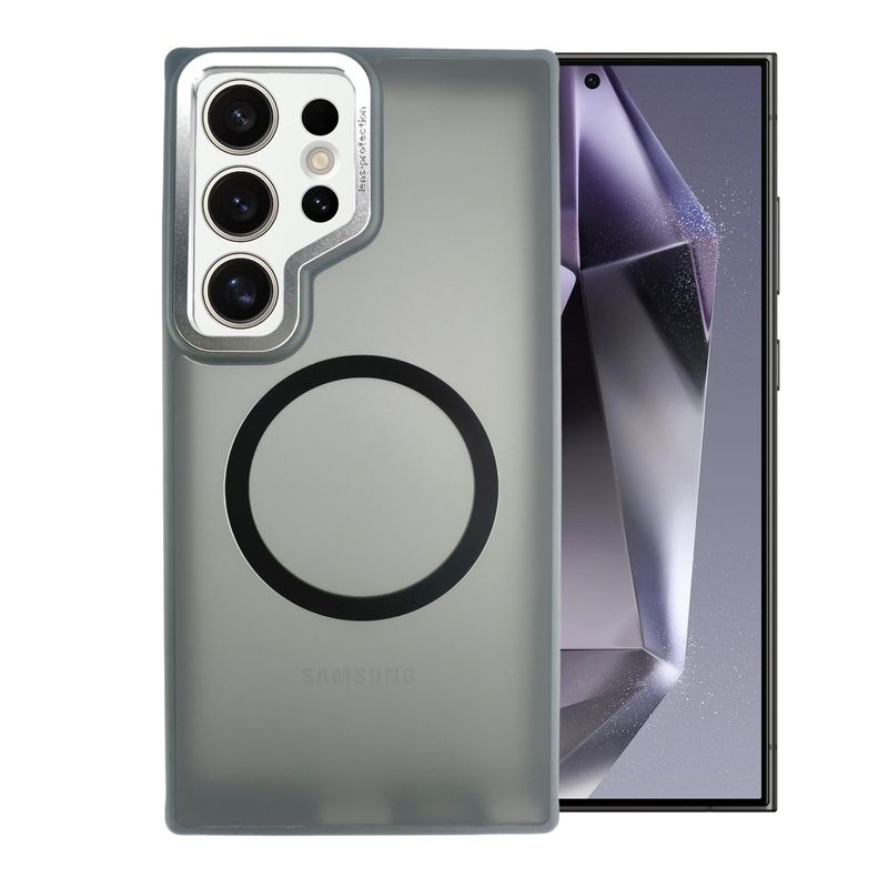 GENERICO - Funda Case Rigido Con Magsafe Compatible Con Samsung S24 Ultra Gris