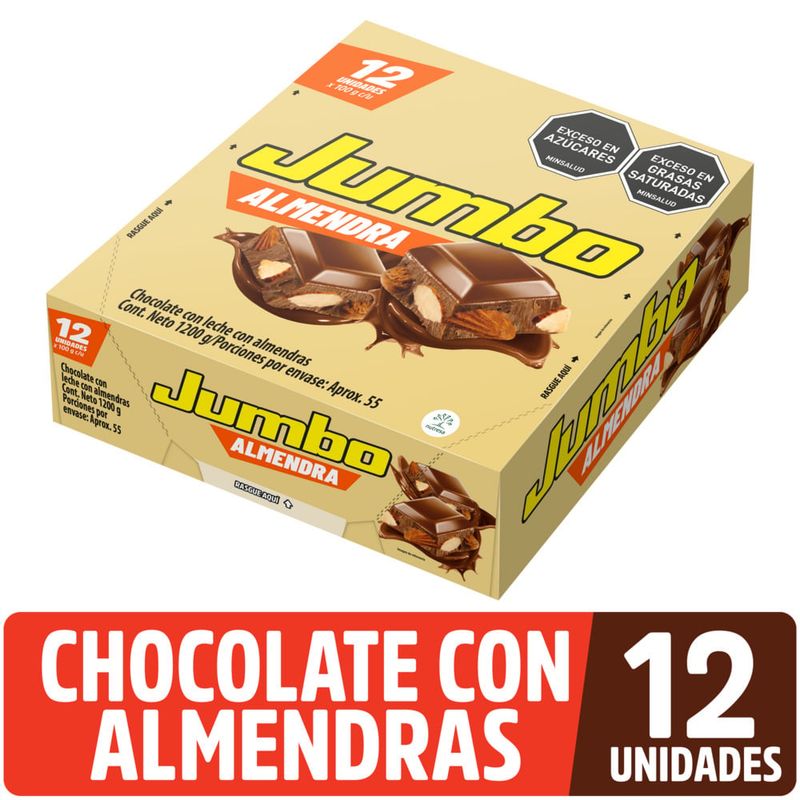 JUMBO - Jumbo Almendra x 12 unidades