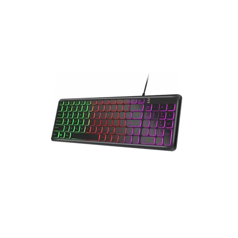 SHENGSHOU - Teclado Para Computador Ultra Slim Rgb Usb Español Ñ