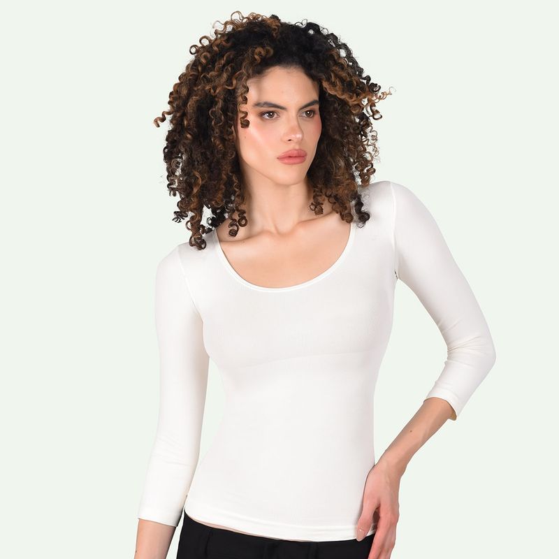 RITCHI - Blusa Control Manga 3-4 Cuello Redondo Ritchi Mujer