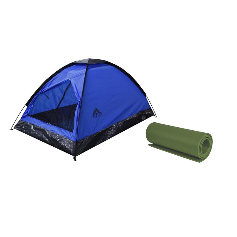 GENERICO - Combo Carpa 2 Personas Asgard + Aislante Térmico - Azul - 2 Personas