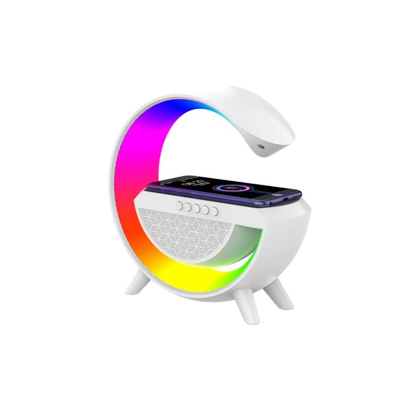 SHENGSHOU - Parlante Lampara Rgb Cargador Inalámbrico Bluetooth