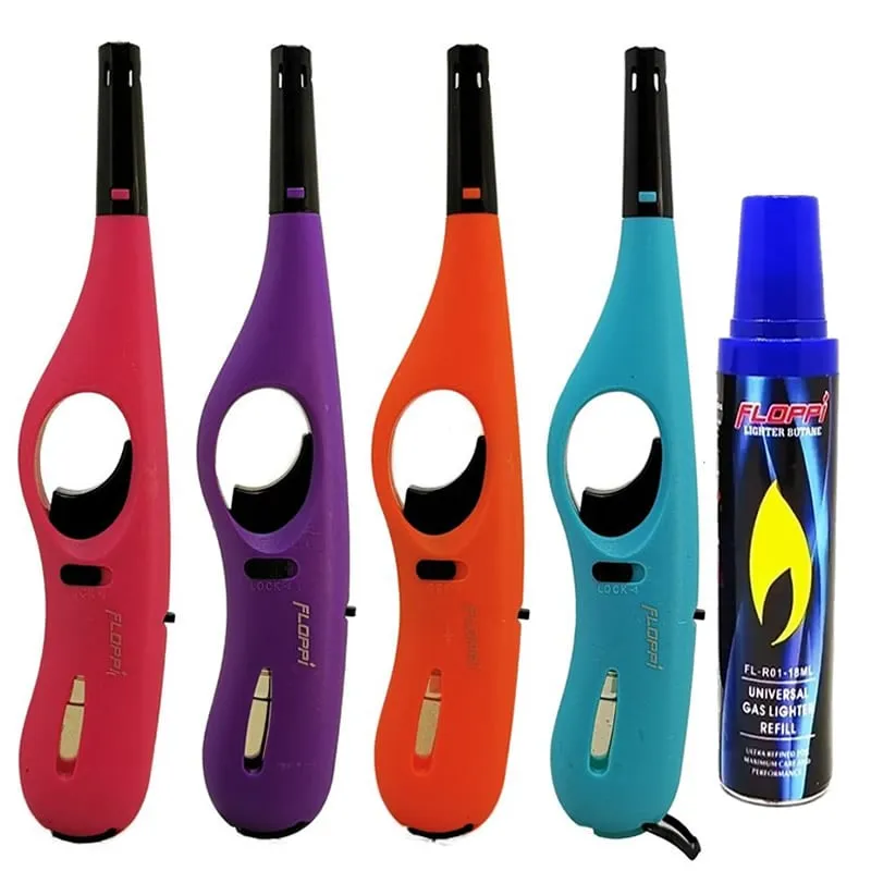 GENERICO - Encendedor Briquet Mechero Horno Cocina + 1 Recarga Butano