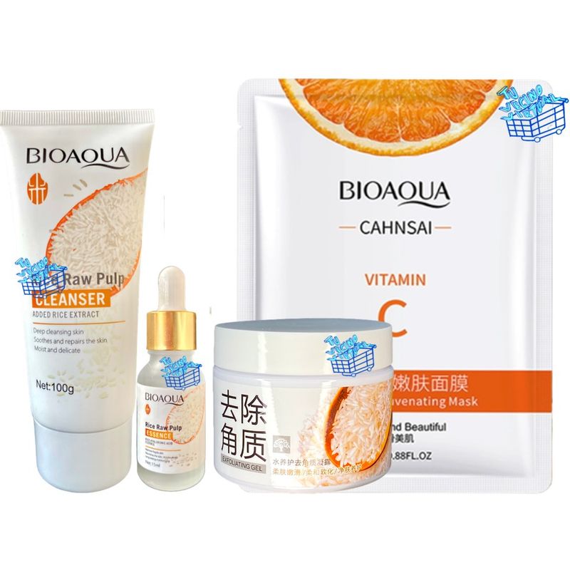 BIOAQUA - Jabon Bioaqua Arroz Kit X4