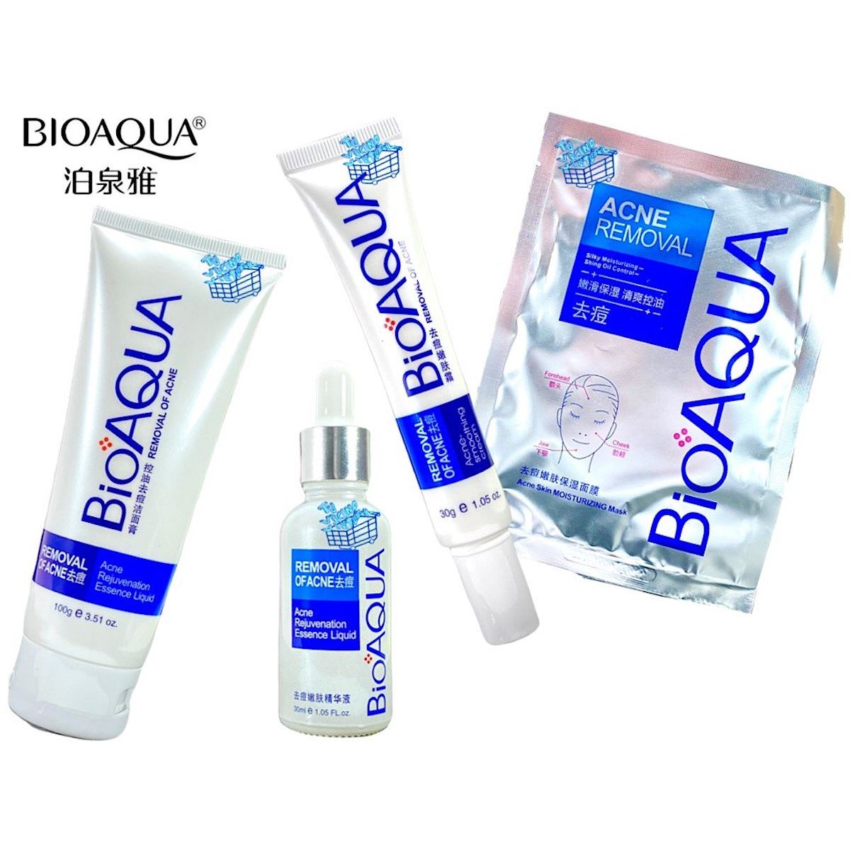 BIOAQUA - Kit Anti Acne Bioaqua X4