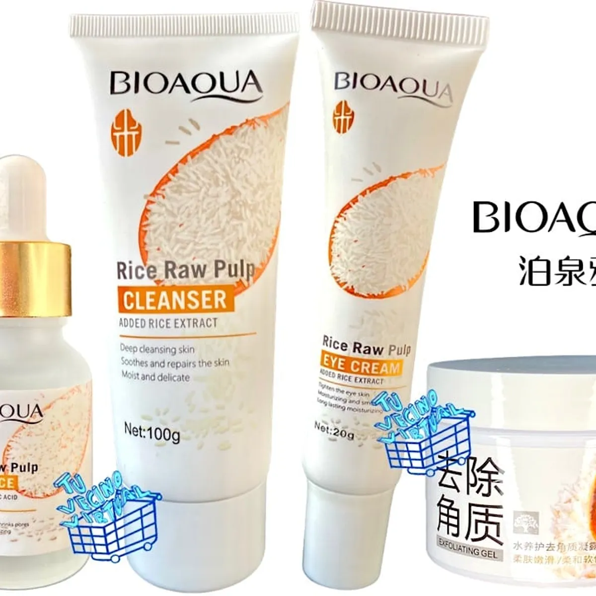 BIOAQUA - Jabon Bioaqua Arroz Kit X 4