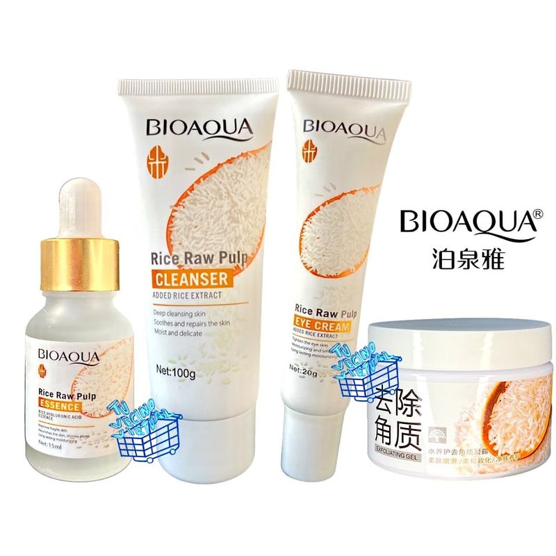 BIOAQUA - Jabon Bioaqua Arroz Kit X 4