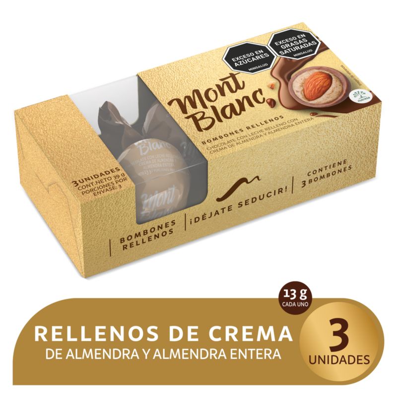 MONTBLANC - Chocolates Montblanc Estuche x 3 Bombones Surtidos