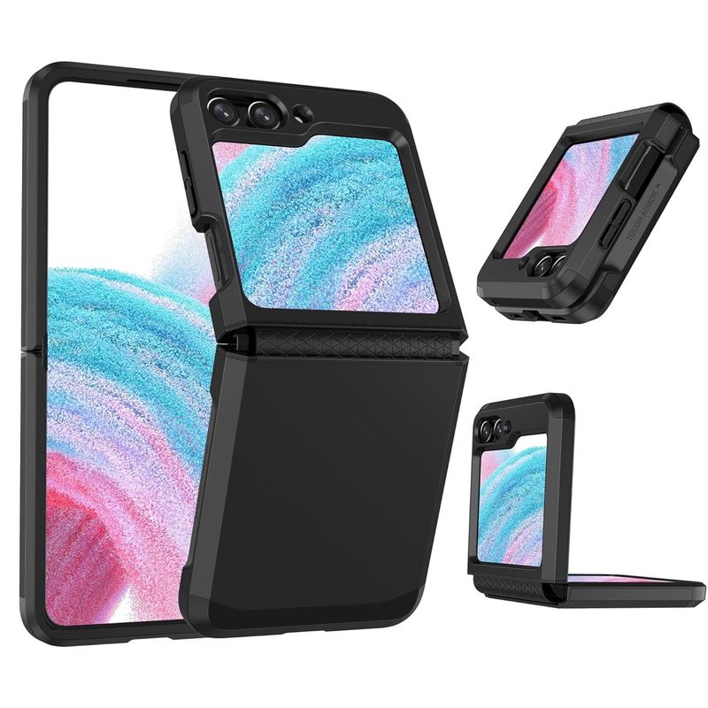 GENERICO - Funada Estuche Case Plegable Yoroi Compatible Samsung Z Flip 5 Negro