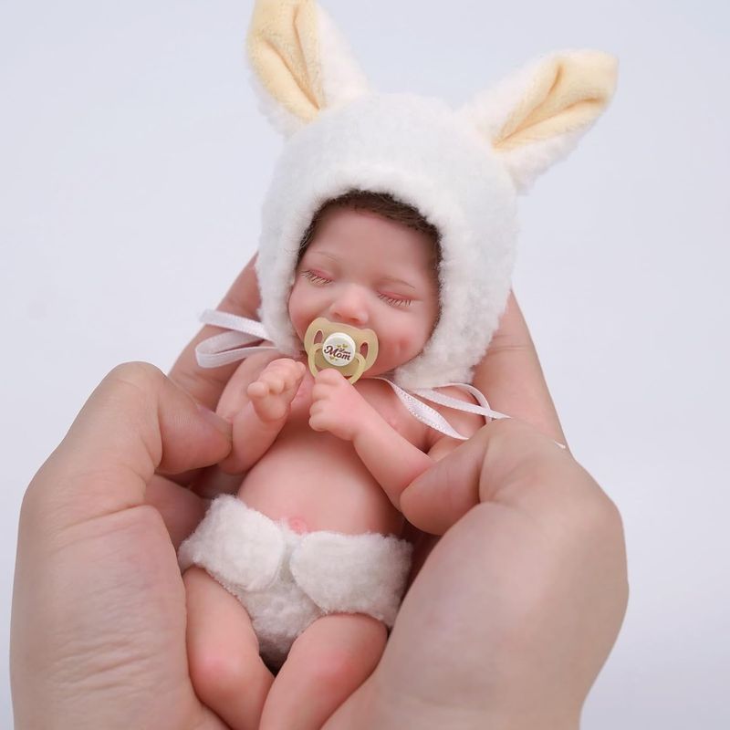 GENERICO - ❤ Mini ❤ Bebe Reborn❤ Conejita Dormida Y Sonriente❤