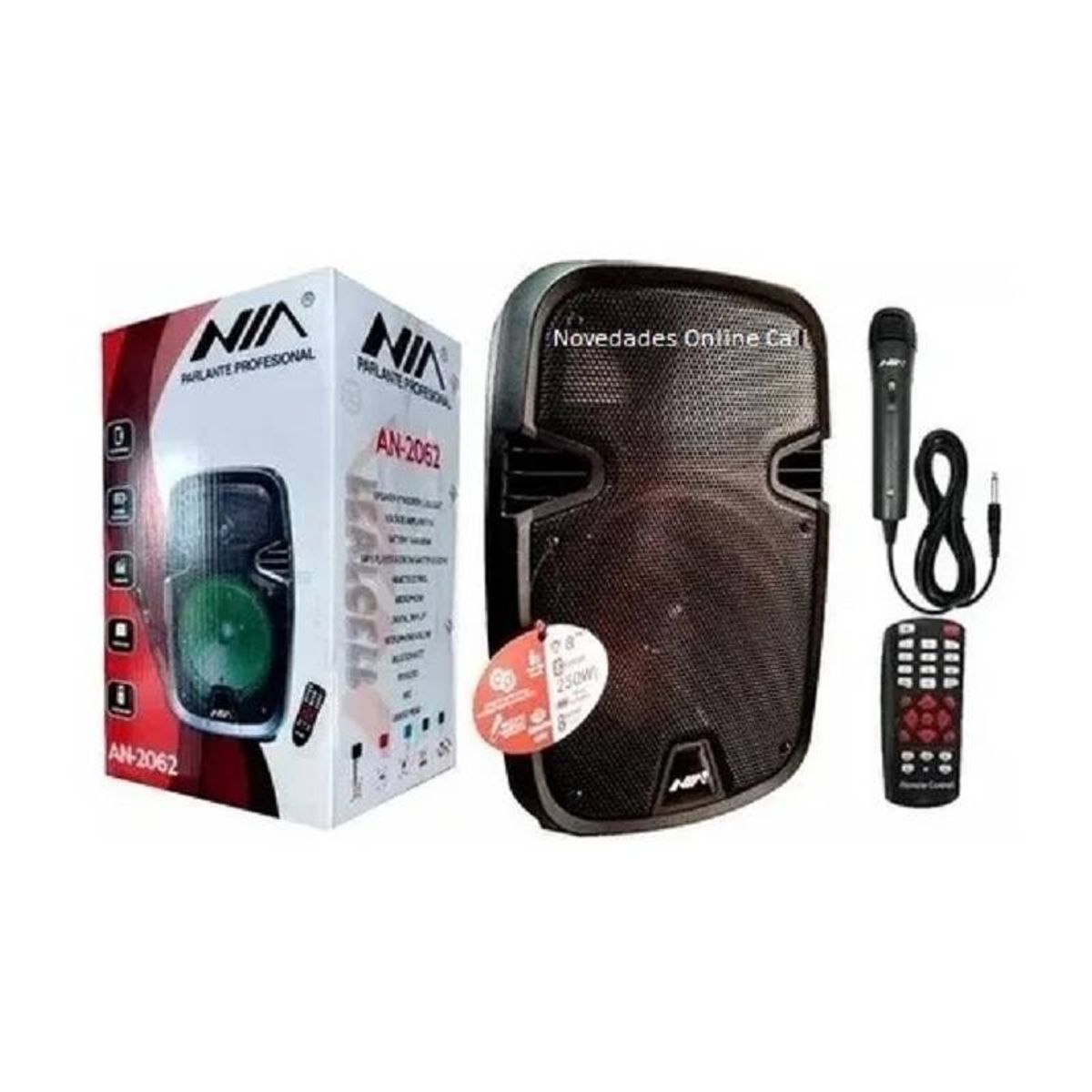 NIA - Cabina De Sonido Recargable Bluetooth FM USB NIA AN-2062