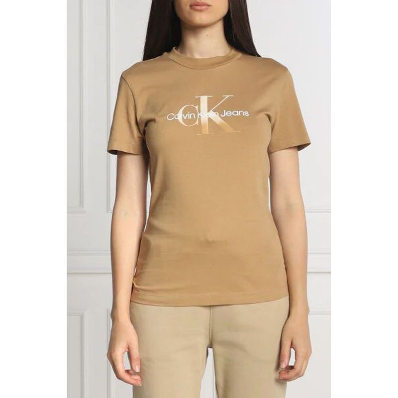 CALVIN KLEIN - Camiseta Cafe Con Logo Degradado Para Mujer Calvin Klein