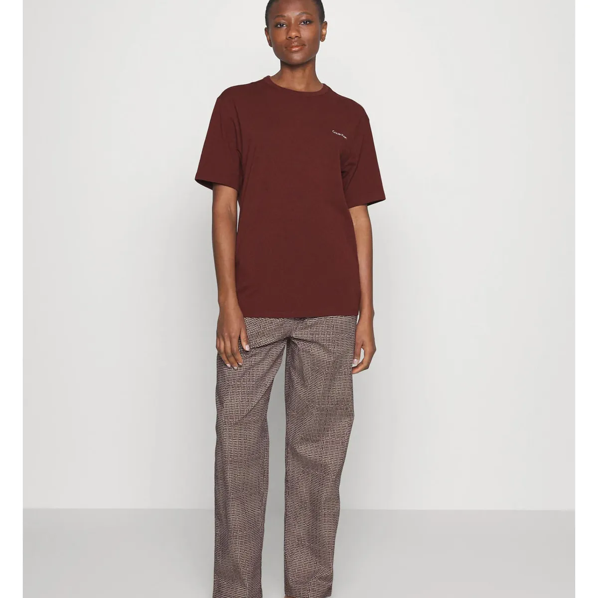 CALVIN KLEIN - Conjunto Multicolor De Pijama Mujer Café Calvin Klein