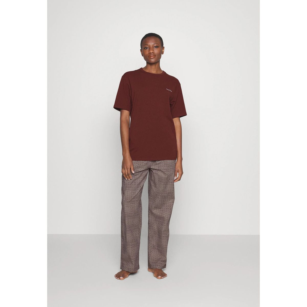 CALVIN KLEIN - Conjunto Multicolor De Pijama Mujer Café Calvin Klein