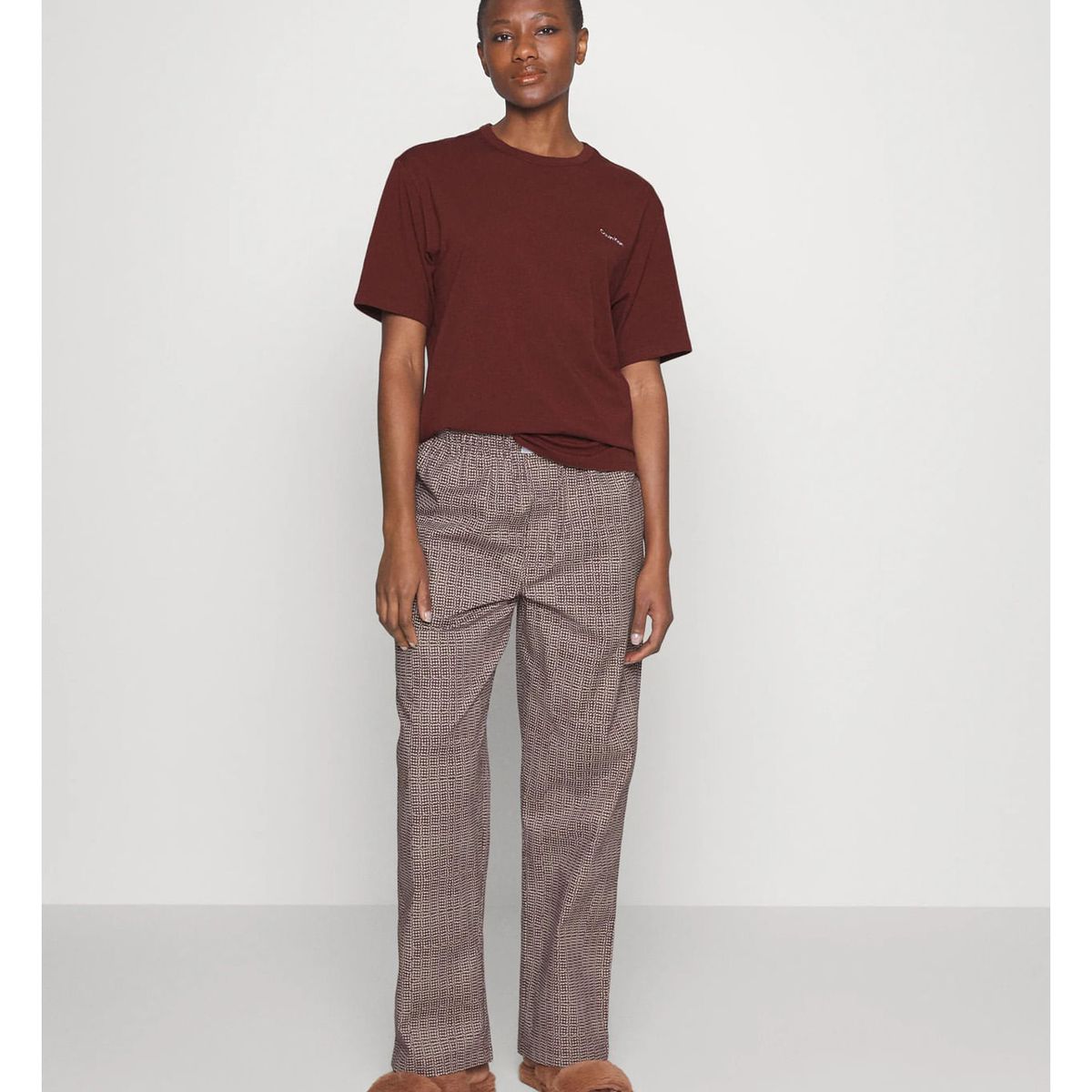 CALVIN KLEIN - Conjunto Multicolor De Pijama Mujer Café Calvin Klein