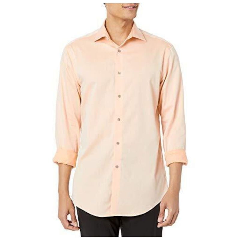 CALVIN KLEIN - Camisa Manga Larga Naranja Para Hombre Calvin Klein