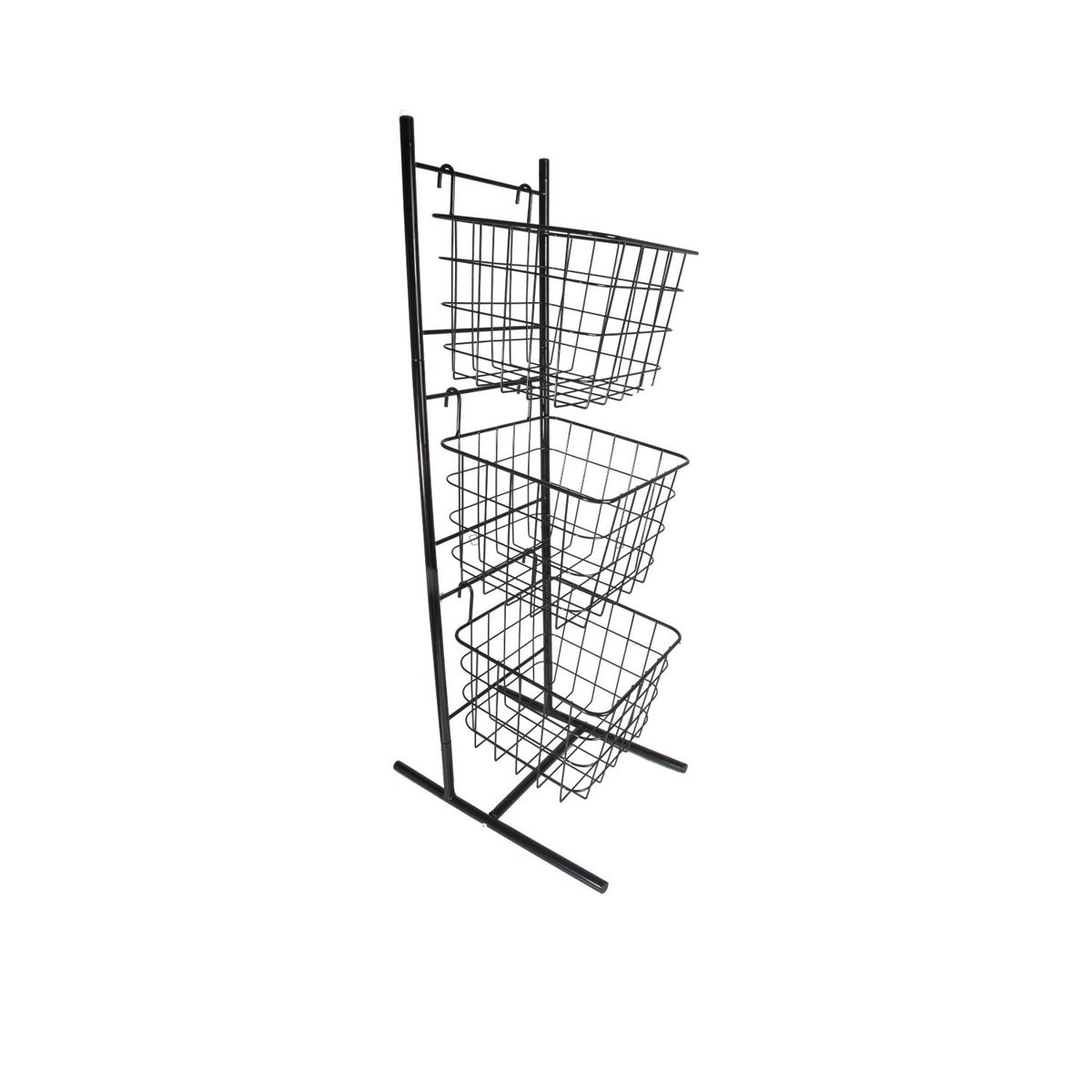 ERGONOMUS - Organizador Áncora Metálico con 3 Canastas de Almacenamiento Negro