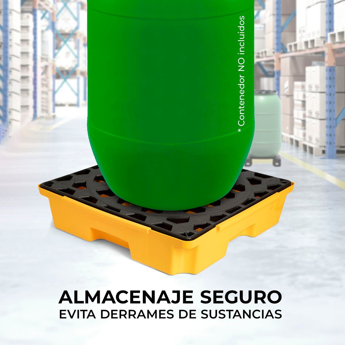 ENERGY PLUS - Estiba plástica Antiderrame Contenedora de Líquidos canecas