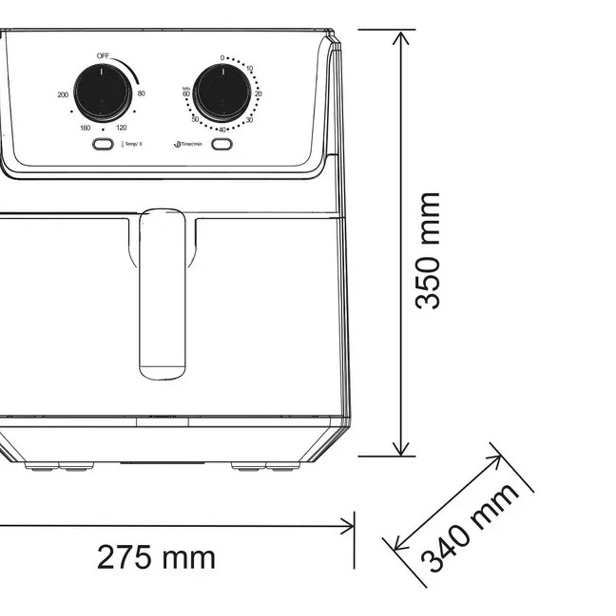 KALLEY - Freidora De Aire Kalley 6.3 Litros K-maf6 Negro