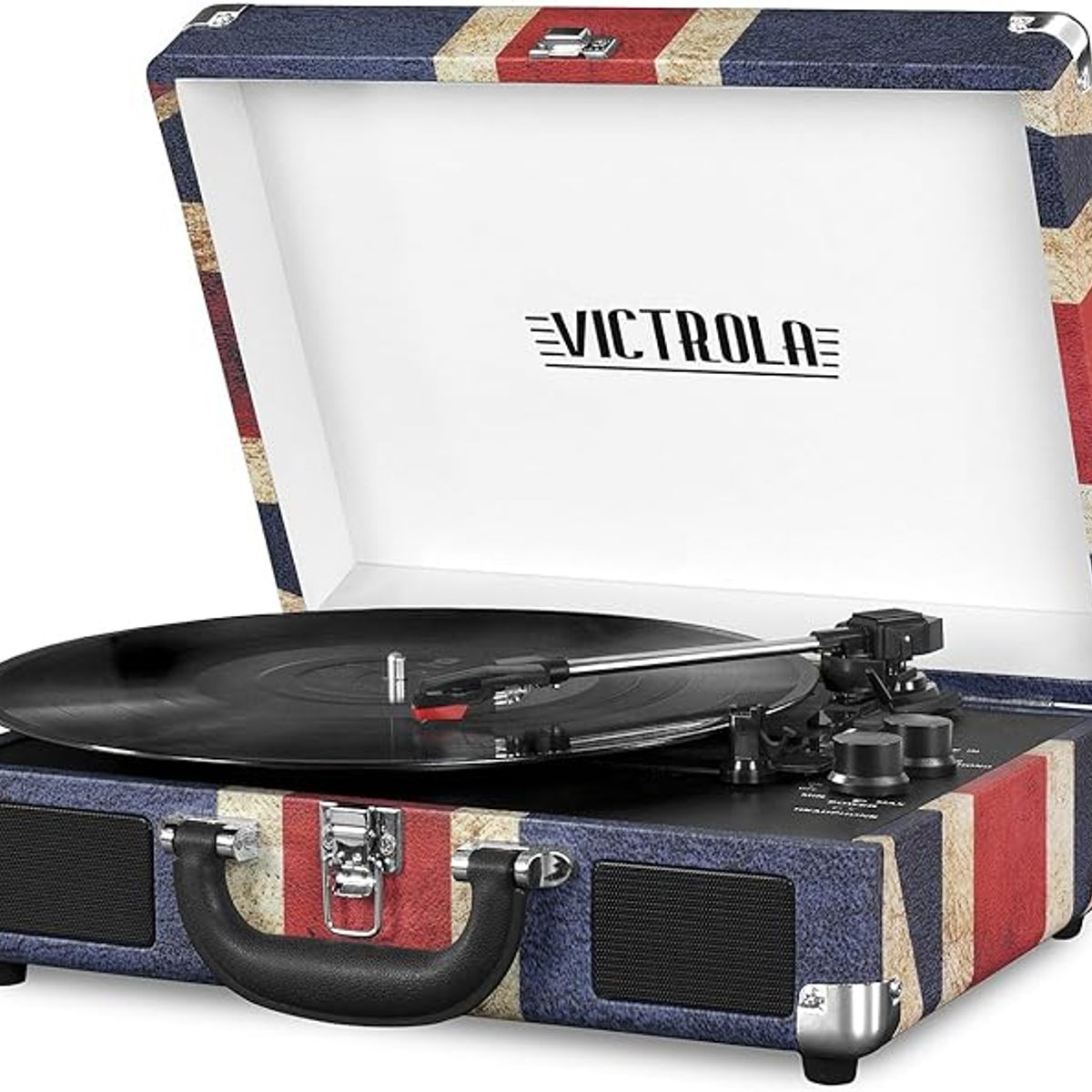 VICTROLA - Tocadiscos Tornamesa Portable Victrola + Altavoces Bluetooth