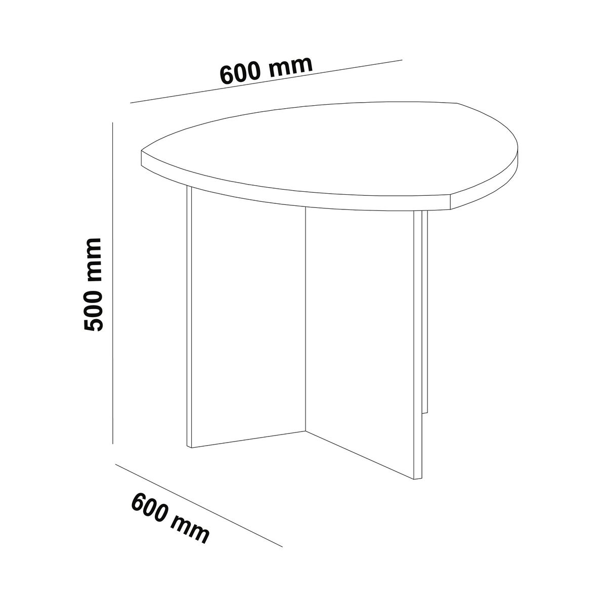 BERTOLINI - Mesa Auxiliar o de apoyo en MDP Blanco