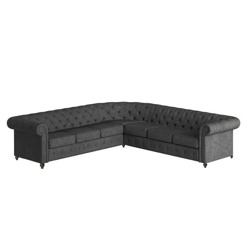 GENERICO - SALA MODERNA CHESTER LONDRES ECOCUERO GRIS