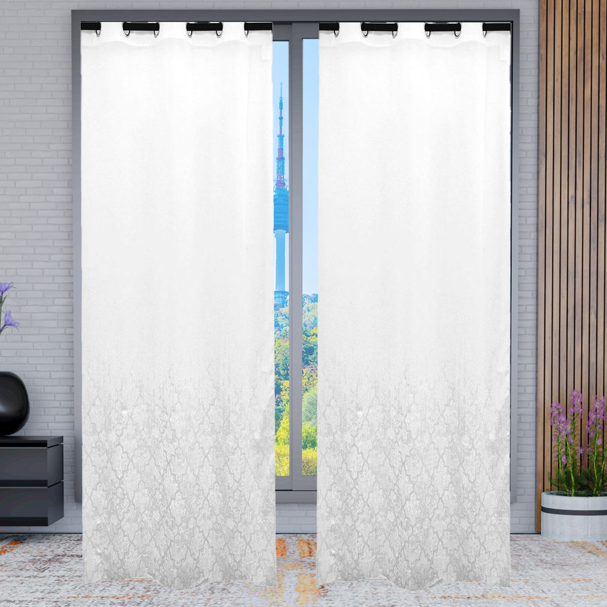 HOMETEX - CORTINA HOMETEX VELO ANNIE BLANCO BLANCO