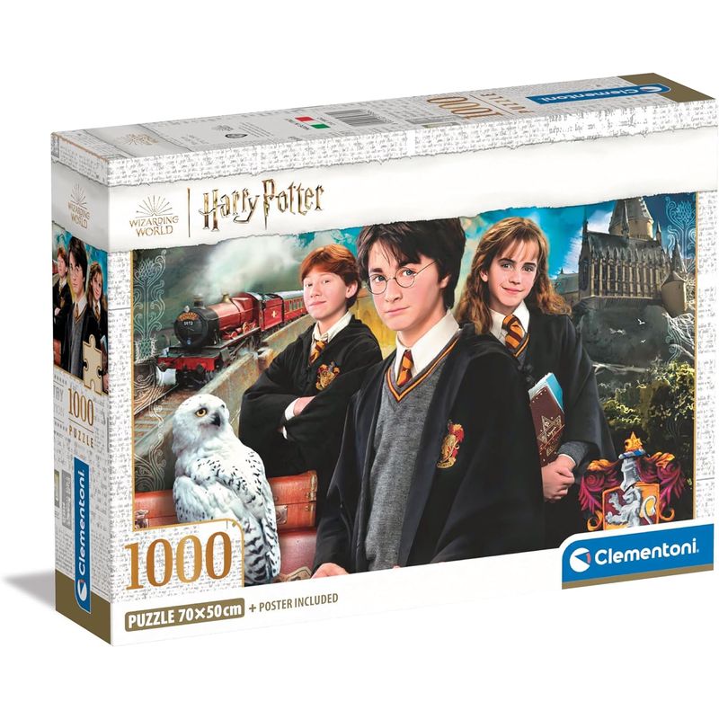 CLEMENTONI - Rompecabezas Adultos 1000 Piezas Harry Potter Y Amigos